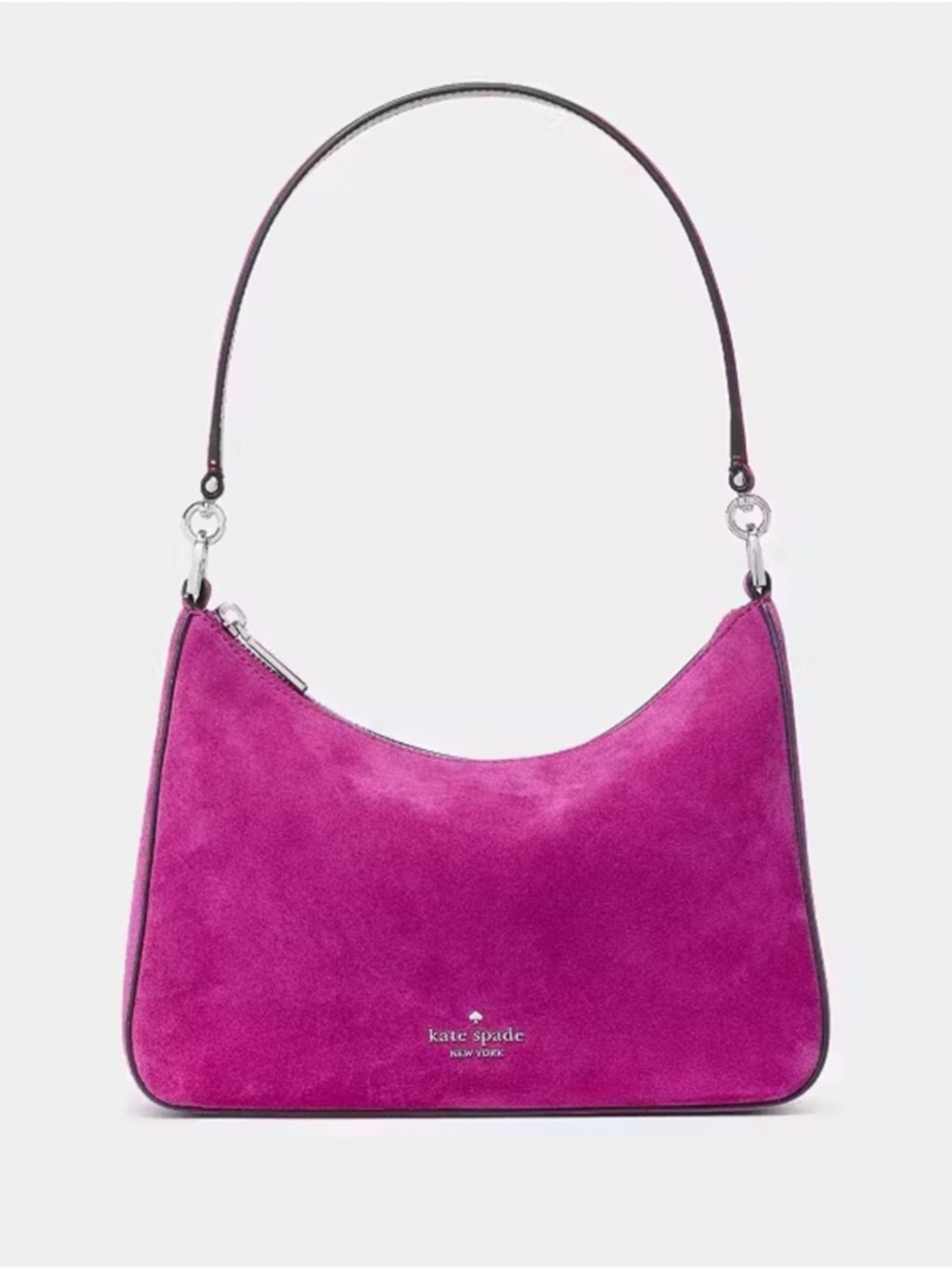 Kate Spade New York Margot Suede Medium Convertible Shoulder Bag, Beet NWT
